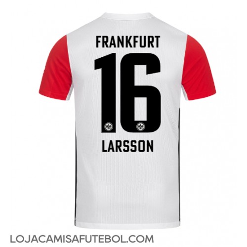 Camisa de Futebol Eintracht Frankfurt Hugo Larsson #16 Equipamento Principal 2024-25 Manga Curta